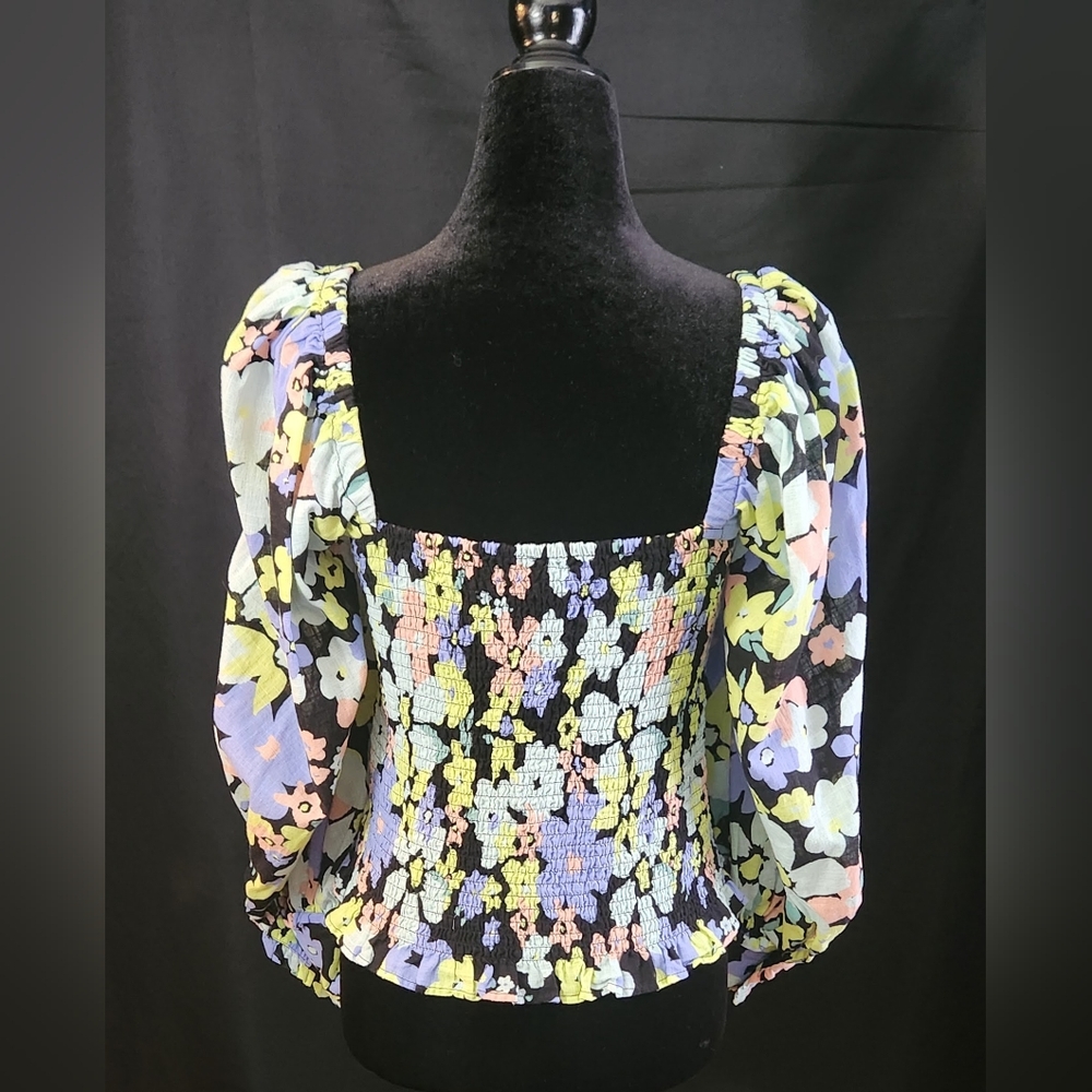 Free People Ariana Long Sleeve Blouse in Retro Size S - Picture 10 of 16